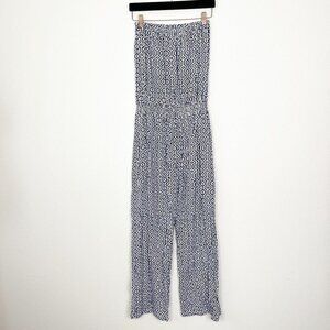 Ava Sky Hawaii Strapless Geometric Jumpsuit Playsuit Rayon Womens Small